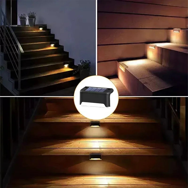 Solar LED Deck Lights for Outdoor Stairs & Garden