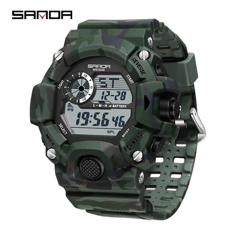 Reloj Deportivo Militar  Resistente al Agua y Diseño Camuflaje