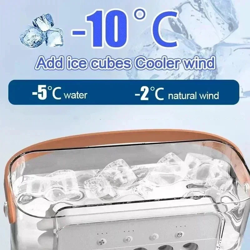 Enfriador de Aire 3 en 1 Portátil con Luz LED y