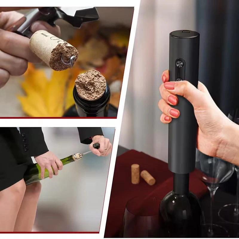 Abre tu vino fácil y rápido con este sacacorchos eléctrico
