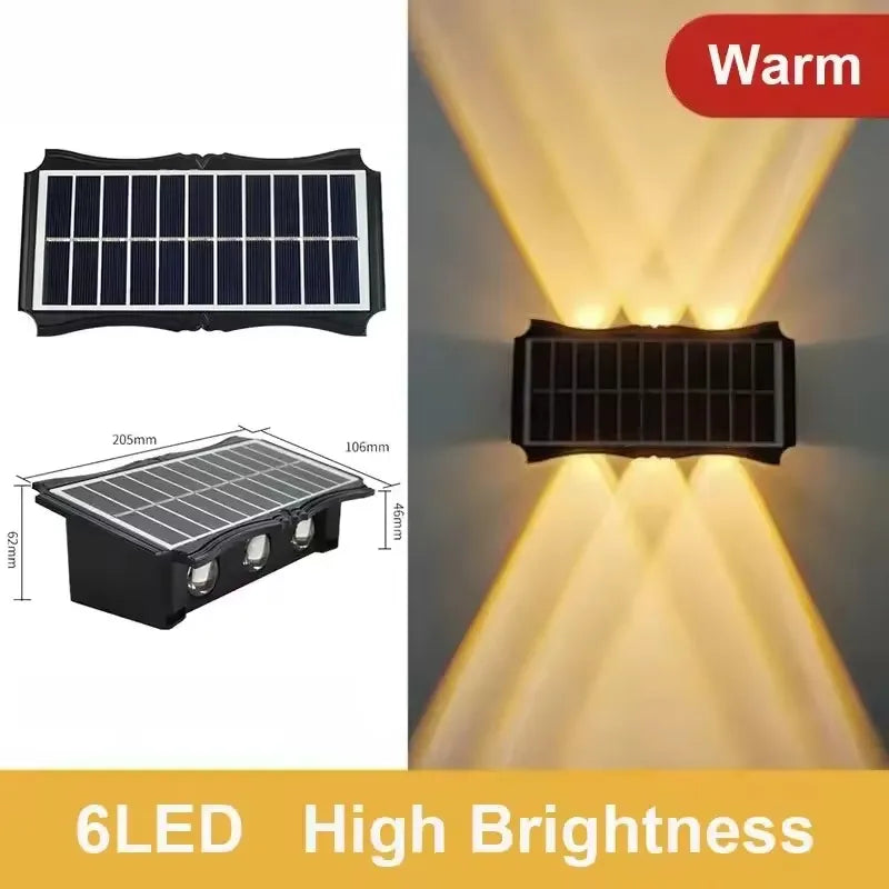 ☀️ Outdoor Solar Wall Lamp – Waterproof LED Up & Down Lighting for Garden & Yard Décor