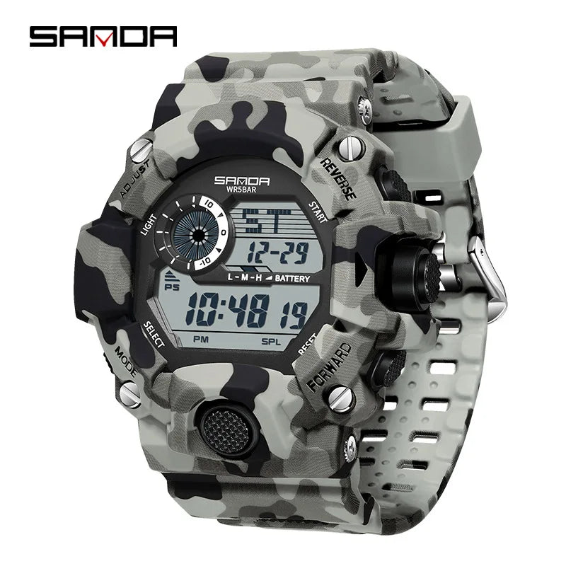 Reloj Deportivo Militar  Resistente al Agua y Diseño Camuflaje