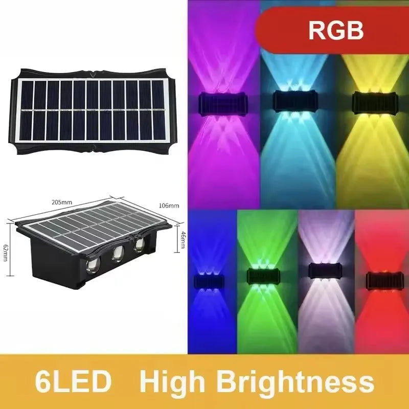 ☀️ Outdoor Solar Wall Lamp – Waterproof LED Up & Down Lighting for Garden & Yard Décor