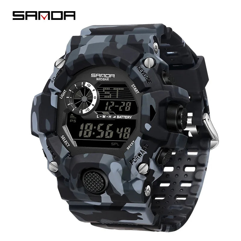 Reloj Deportivo Militar  Resistente al Agua y Diseño Camuflaje