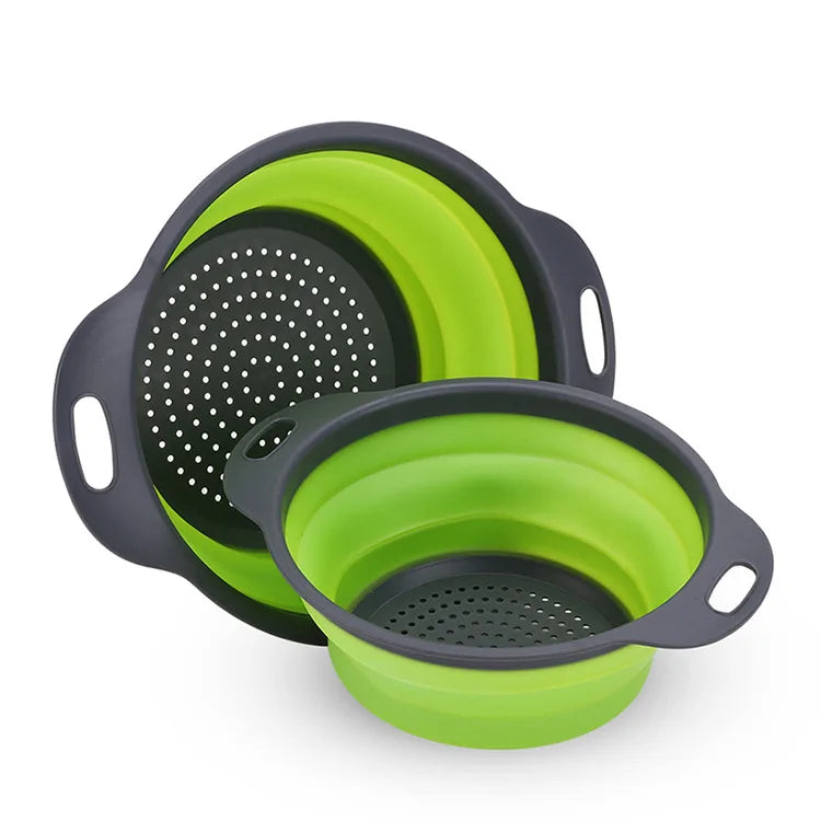 🥕 Foldable Silicone Basket – Fruit & Vegetable Cleaning & Draining Kitchen Gadget
