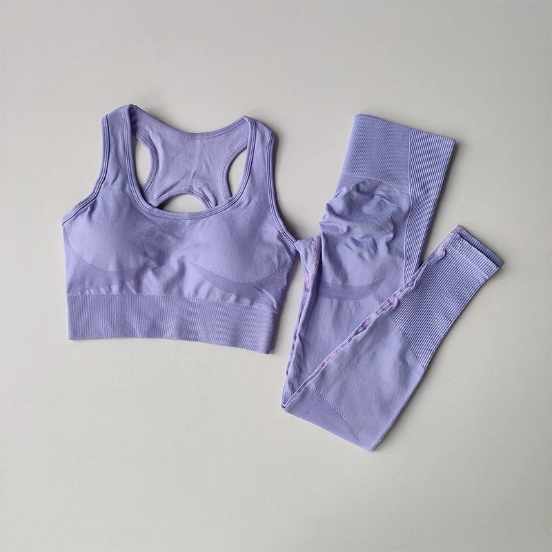Set 2PCS Sports Bra & Leggings - Ropa Deportiva Mujer para Yoga & Fitness