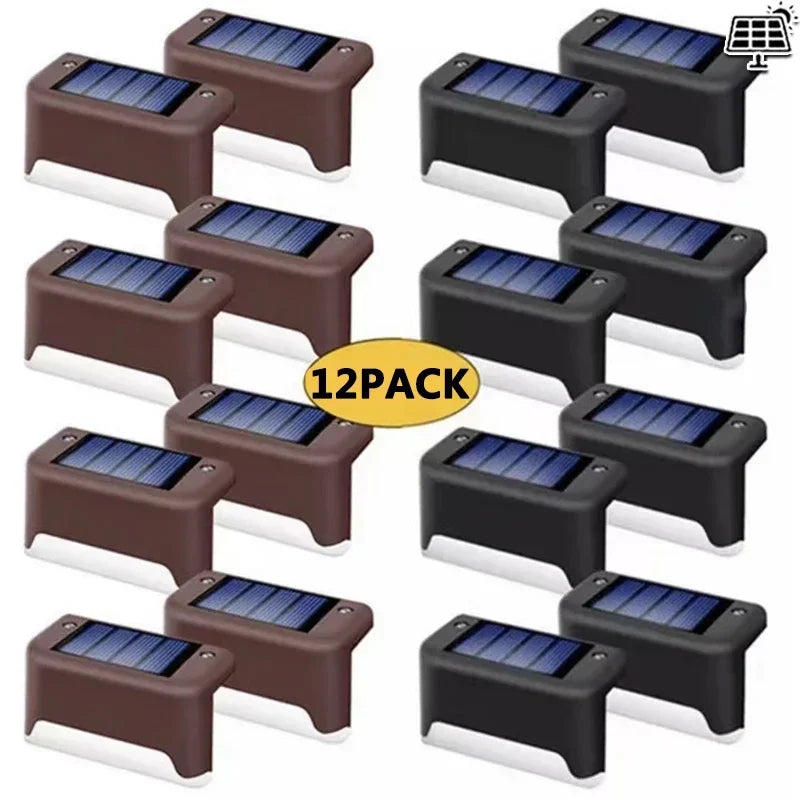 Solar LED Deck Lights for Outdoor Stairs & Garden