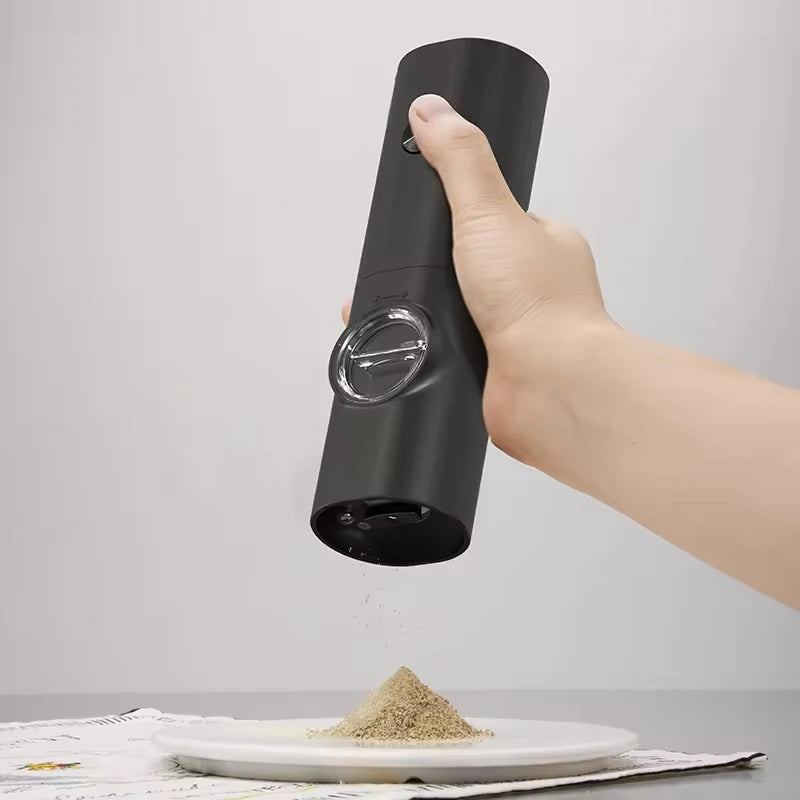 Molinillo Eléctrico de Sal y Pimienta con Luz LED – Set Ajustable Recargable de Cocina