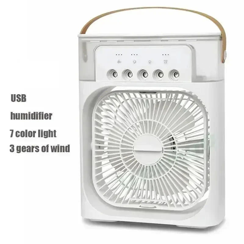 Enfriador de Aire 3 en 1 Portátil con Luz LED y