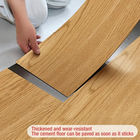 10 Pegatinas PVC 40x15cm Efecto Madera Gruesa | Suelo Vinílico Autoadhesivo e Impermeable