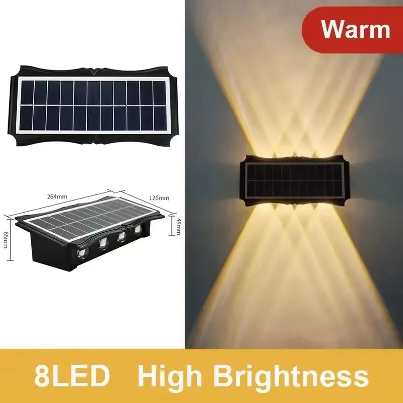 ☀️ Outdoor Solar Wall Lamp – Waterproof LED Up & Down Lighting for Garden & Yard Décor