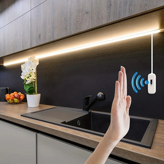 USB LED Strip Light with Motion & Hand Scan Sensor 5V Dimmable Lighting for Closet & Kitchen