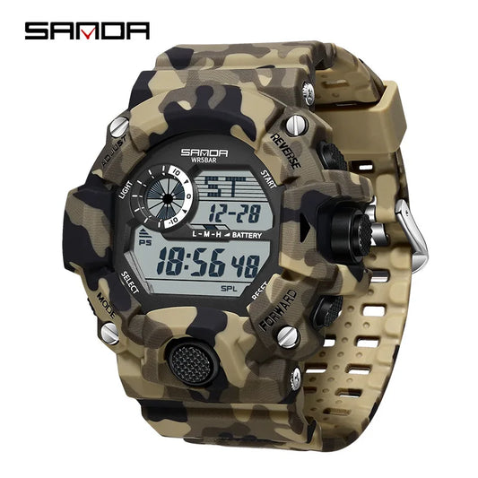 Reloj Deportivo Militar  Resistente al Agua y Diseño Camuflaje